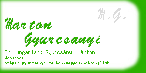 marton gyurcsanyi business card