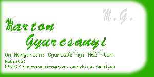 marton gyurcsanyi business card